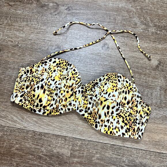 NWT Victorias Secret bandeau leopard print bikini top - Picture 2 of 5